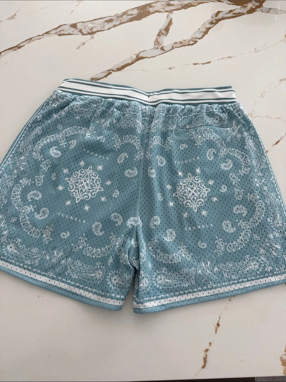 YoungLA Teal Paisley Athletic Men’s L